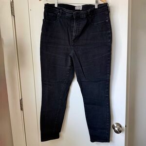 Everlane Highrise Black Skinny Jeans
